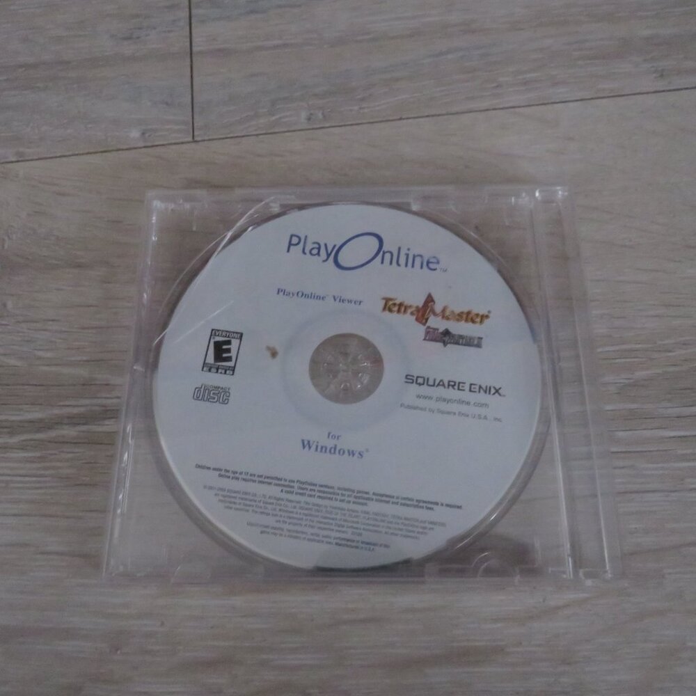 NO MANUAL  Final Fantasy XI Online PlayOnline Viewer & Tetra Master disc for Win